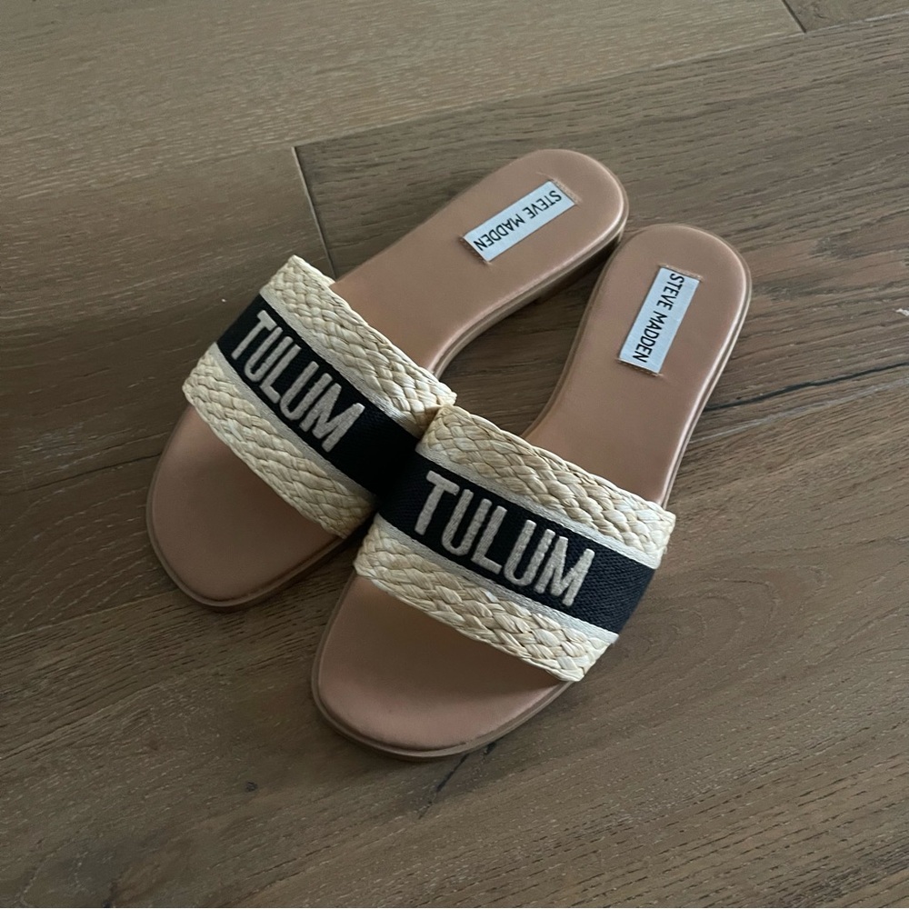 Steve Madden Knox “Tulum” Raffia Sandal